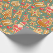 Frohes neues Jahr und gesegnet verpacken Papier Geschenkpapier (Ecke)