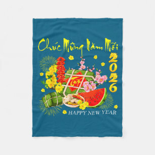 Frohes neues Jahr vietnamesisch Fleecedecke