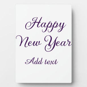 Frohes neues Jahr violeth Schrift einfach minimali Fotoplatte