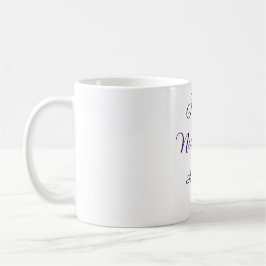 Frohes neues Jahr violette Kalligrafie einfach min Kaffeetasse