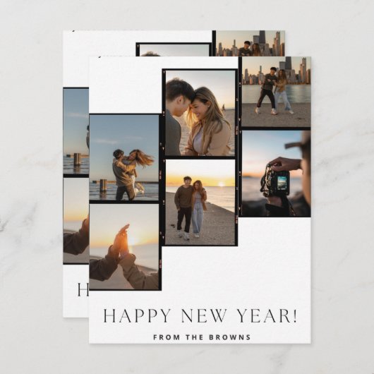 Frohes neues Jahr Von der Browns Card Mitteilungskarte (Vorne/Hinten)