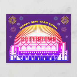 Frohes neues Jahr von Griffintown Postcard Postkarte