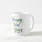 Frohes neues Jahr Wasserfarbe Kaffeetasse (VorderseiteRechts)