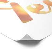 Frohes neues Jahr - Wasserfarbe - Weißes Poster (Ecke)