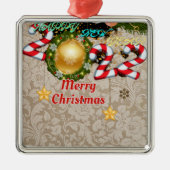 Frohes neues Jahr, Weihnachten 2022 Einladung Kera Ornament Aus Metall (Vorne)