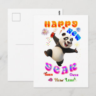 Frohes Neues Jahr, wenden Sie ein neues Blatt Postkarte
