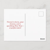 Frohes Neues Jahr Wien Österreich Festival Postkarte (Rückseite)