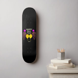 Frohes neues Jahr wünscht Skateboard