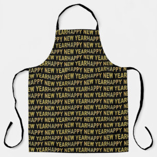 Frohes Neues Jahr Yellow-Gld Schürze