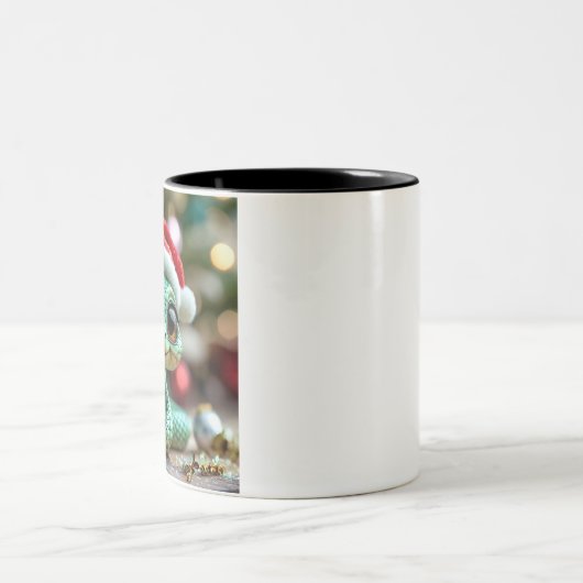 Frohes neues Jahr Zweifarbige Tasse (Mittel)