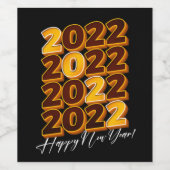 Frohes Neujahr 2020 Party Design Weinetikett (Einzelnes Label)