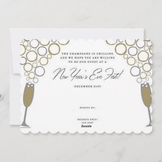 Frohes Neujahr Feiertagskarte (Rückseite)