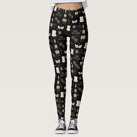 Frohes Neujahr Leggings (Vorderseite)
