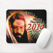 Frohes Neujahr Liebe Jesus 2014 Mousepad (Mit Mouse)