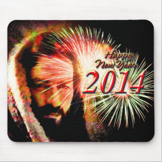 Frohes Neujahr Liebe Jesus 2014 Mousepad