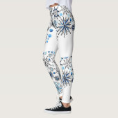 Frohes Neujahr Schneeflocken Leggings (Links)
