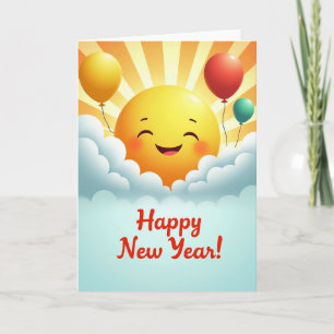 Frohes Neujahr Sonnenaufgangskarte Karte
