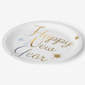 Frohes Neujahr Teller (Schrägansicht)