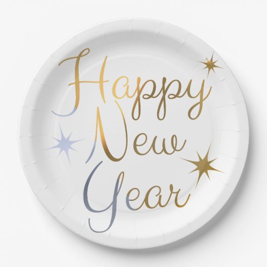 Frohes Neujahr Teller (Vorderseite)