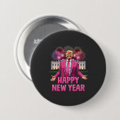 Frohes Neujahr - Trump-Resolution 2025 Button (Vorne & Hinten)