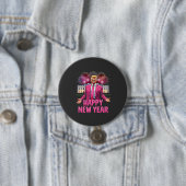 Frohes Neujahr - Trump-Resolution 2025 Button (Beispiel)