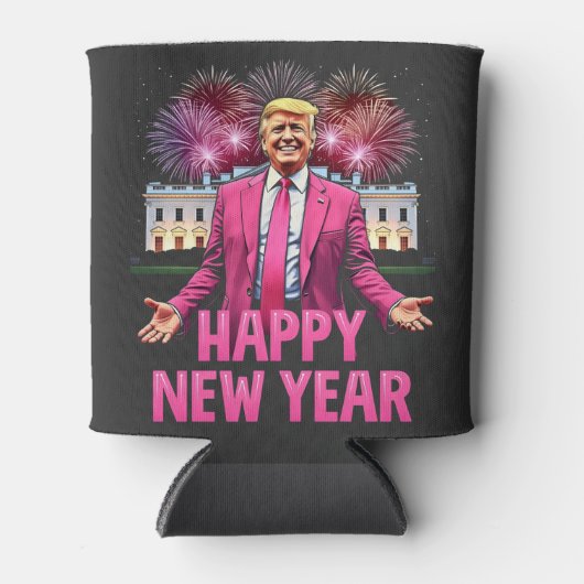 Frohes Neujahr - Trump-Resolution 2025 Dosenkühler (Vorderseite)