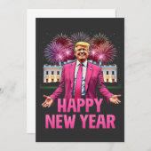 Frohes Neujahr - Trump-Resolution 2025 Einladung (Vorne/Hinten)