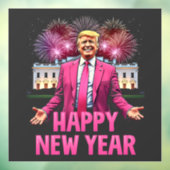 Frohes Neujahr - Trump-Resolution 2025 Fensteraufkleber (Blatt 3)