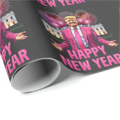 Frohes Neujahr - Trump-Resolution 2025 Geschenkpapier (Rolleneckpunkt)