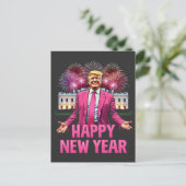 Frohes Neujahr - Trump-Resolution 2025 Postkarte (Stehend Vorderseite)