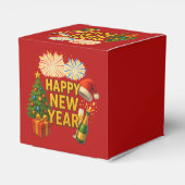Frohes Neujahrs-Feier-Sticker Geschenkschachtel (Rückseite)