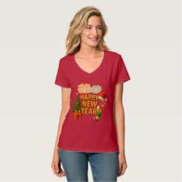 Frohes Neujahrs-Feier-Sticker T-Shirt
