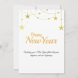Frohes Neujahrs-Karten | Moderne Minimaldesign Feiertagskarte