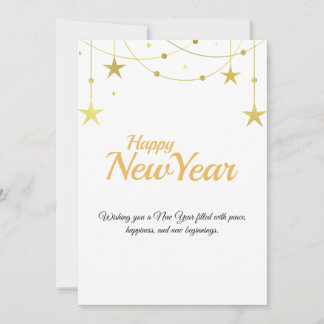 Frohes Neujahrs-Karten | Moderne Minimaldesign Feiertagskarte