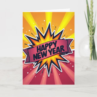 Frohes Neujahrs-Pop-Karte Karte