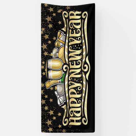 Frohes Neujahrsbanner Banner (Vertikal)