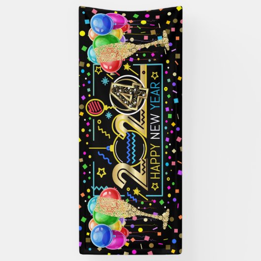 Frohes Neujahrsbanner Banner (Vertikal)