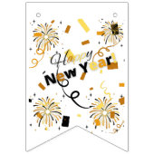 Frohes Neujahrsbanner Wimpelkette (Zweite Fahne)