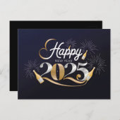 Frohes Neujahrsdesign 2025 im Party Feiertagspostkarte (Vorne/Hinten)
