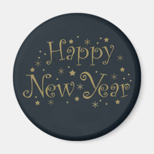 Frohes Neujahrsfeier-Event Magnet