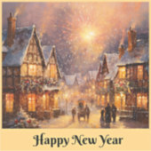 Frohes Neujahrsfest Aufkleber (Vorderseite)