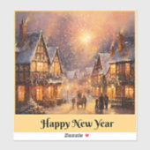 Frohes Neujahrsfest Aufkleber (Blatt)