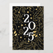 Frohes Neujahrsfest Einladung (Vorne/Hinten)