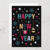 Frohes Neujahrsfest Einladung (Vorne/Hinten)