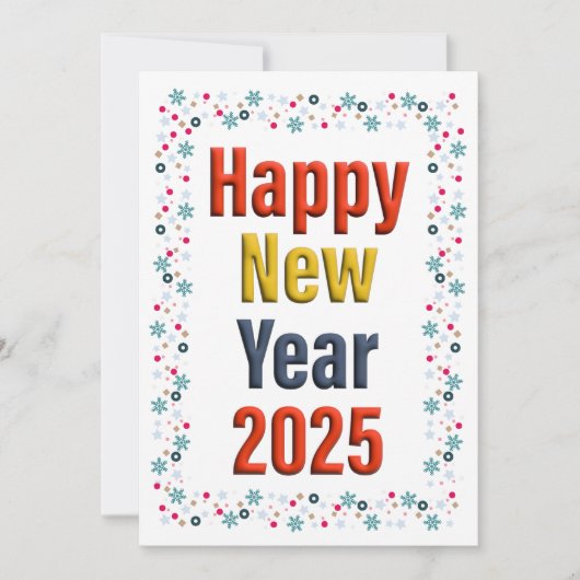 Frohes Neujahrsfest Einladung (Vorderseite)