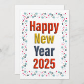 Frohes Neujahrsfest Einladung (Vorne/Hinten)