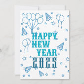 Frohes Neujahrsfest Einladung (Vorderseite)