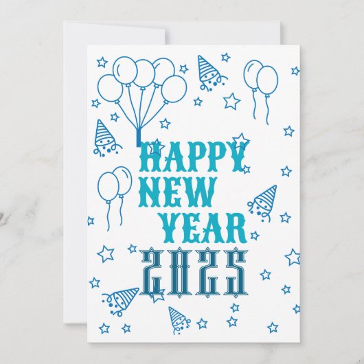 Frohes Neujahrsfest Einladung (Vorderseite)