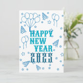 Frohes Neujahrsfest Einladung (Stehend Vorderseite)