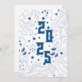 Frohes Neujahrsfest Einladung (Vorne/Hinten)